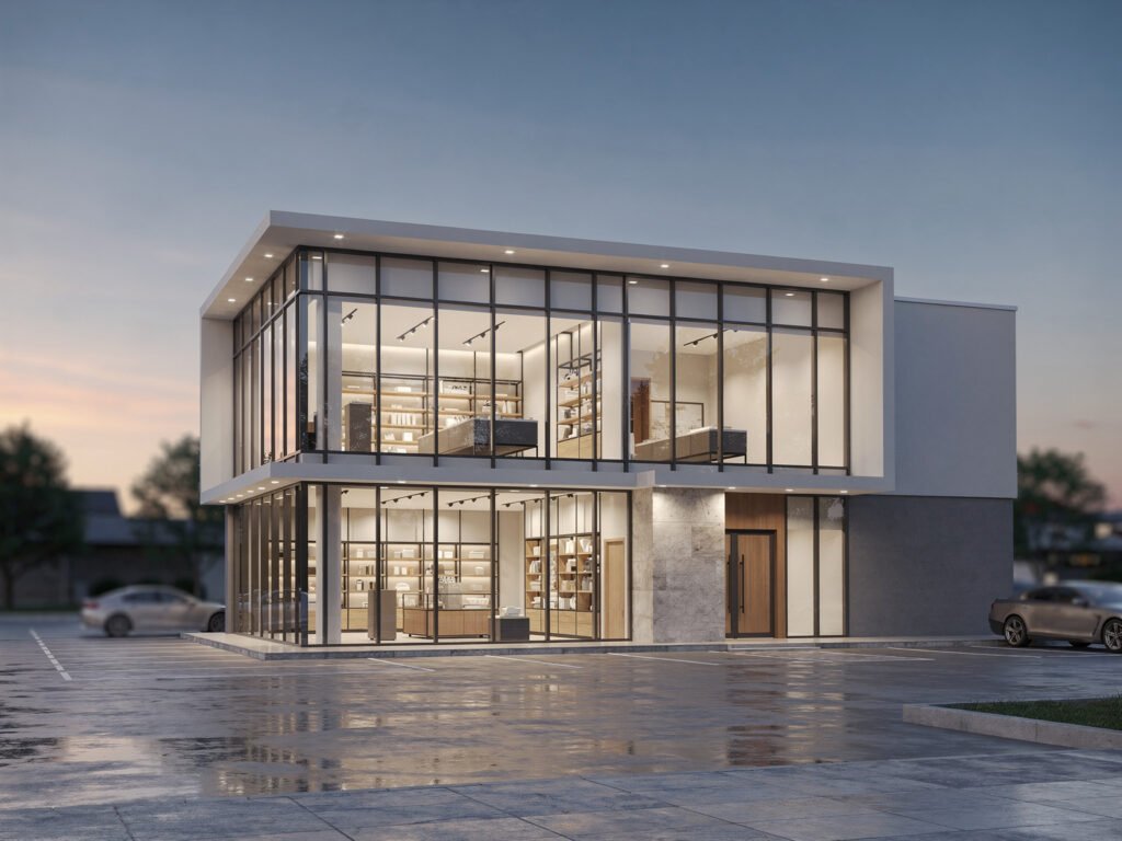 Retail showroom building (illustrative)